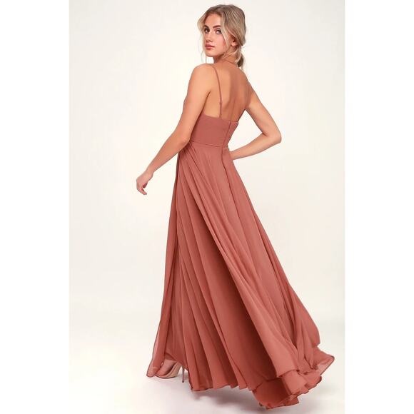 Lulu's Rust Maxi Dress - Picture 2 of 15